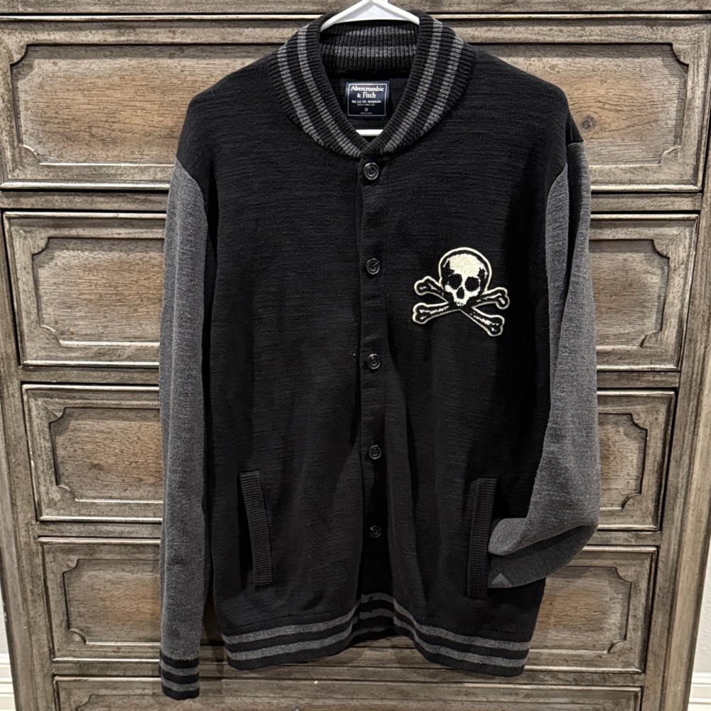 Abercrombie & Fitch 100% Cotton Skull Sweater